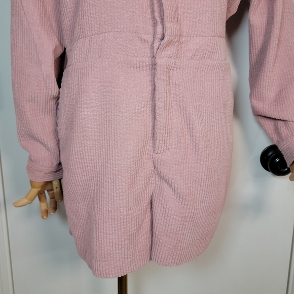 Solai The Label Dusty Pink Ribbed Romper Resort Wear Size Medium - Picture 2 of 10